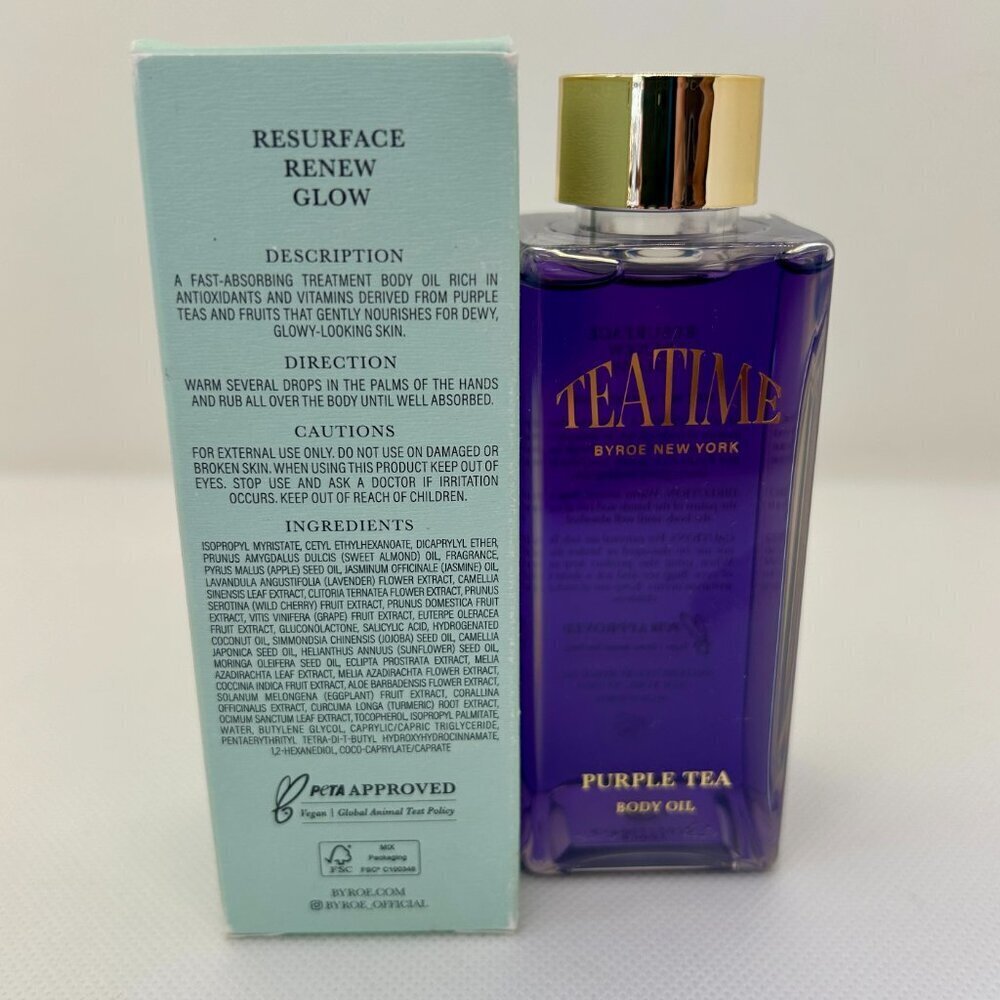 Byroe Teatime Purple Tea Body Oil - Picture 4 of 5